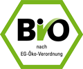 Piktogramm 100% Bio nach EG-Öko-Verordnung (DE-ÖKO-006)